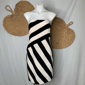 David Meister Strapless Cocktail Dress